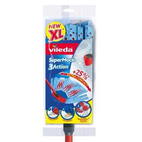 Mop z drążkiem Vileda SuperMocio 3Action Velour Mop z drążkiem Vileda SuperMocio 3Action Velour