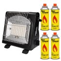 Przenośny piecyk gazowy Alpen Camping, 2w1, zużycie gazu 124g/h, zapłon piezoelektryczny, ICELAND IK-1000 PRO