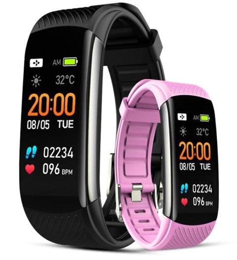 SMARTBAND GIEWONT FIT&GO DUO GW200-4 - BLACK + PASEK THINK PINK SMARTBAND GIEWONT FIT&GO DUO GW200-4 - BLACK + PASEK THINK PINK