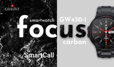 SMARTWATCH GIEWONT FOCUS SMARTCALL GW430-1 - CARBON SMARTWATCH GIEWONT FOCUS SMARTCALL GW430-1 - CARBON