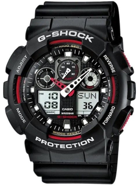 ZEGAREK MĘSKI CASIO G-SHOCK GA-100-1A4ER 20 BAR DO NURKOWANIA+ BOX ZEGAREK MĘSKI CASIO G-SHOCK GA-100-1A4ER 20 BAR DO NURKOWANIA+ BOX