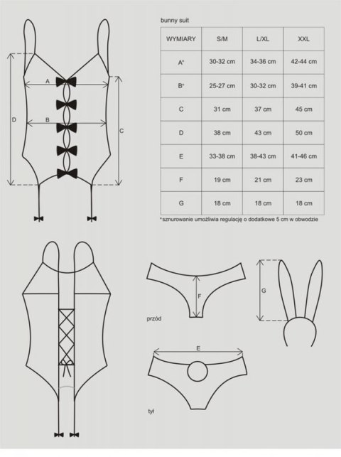 Bielizna-Bunny suit kostium L/XL Bielizna-Bunny suit kostium L/XL