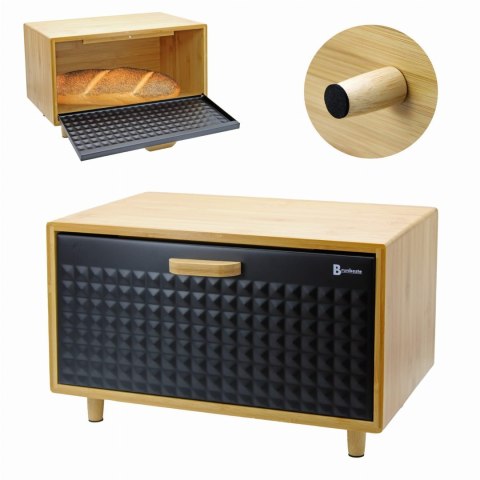 CHLEBAK BAMBUSOWY POJEMNIK NA PIECZYWO BRUNBESTE BB-4250 CZARNY CHLEBAK BAMBUSOWY POJEMNIK NA PIECZYWO BRUNBESTE BB-4250 CZARNY