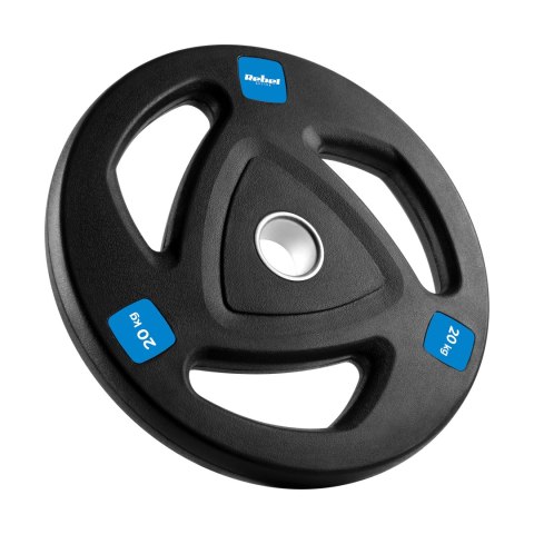 Obciążenie żeliwne olimpijskie gumowane 20kg, otwór 51mm , REBEL ACTIVE Obciążenie żeliwne olimpijskie gumowane 20kg, otwór 51mm , REBEL ACTIVE