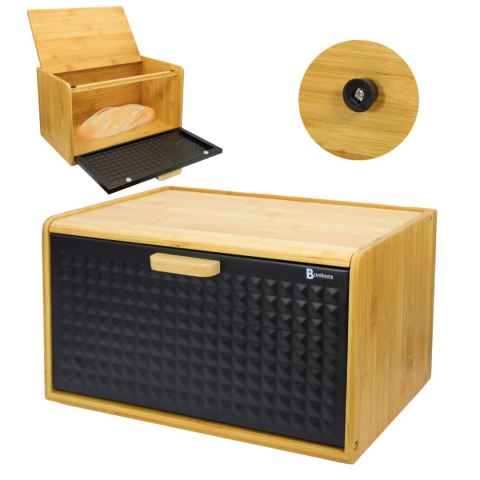 CHLEBAK BAMBUSOWY POJEMNIK NA PIECZYWO BRUNBESTE BB-4256 CZARNY CHLEBAK BAMBUSOWY POJEMNIK NA PIECZYWO BRUNBESTE BB-4256 CZARNY