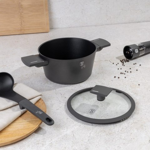 GARNEK TYTANOWY Z POKRYWKĄ 20CM 2.5L BERLINGER HAUS ANTRACIT BH-8130 GARNEK TYTANOWY Z POKRYWKĄ 20CM 2.5L BERLINGER HAUS ANTRACIT BH-8130