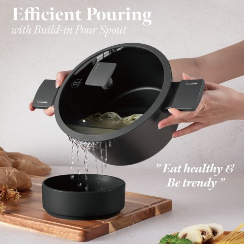 GARNEK TYTANOWY Z POKRYWKĄ 20CM 2.5L BERLINGER HAUS ANTRACIT BH-8130 GARNEK TYTANOWY Z POKRYWKĄ 20CM 2.5L BERLINGER HAUS ANTRACIT BH-8130