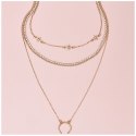 Naszyjnik choker delikatny 4W1 poczwórny złoty N747