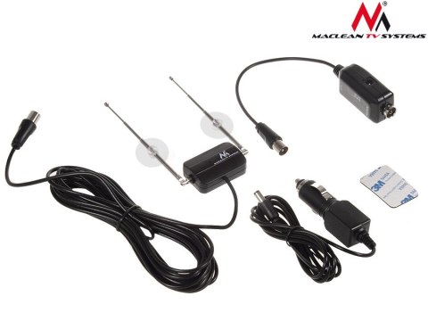 Antena TV DVB-T/T2 HEVC uniwersalna Maclean, wzmacniacz, zasil. 5V lub 12V, MCTV-986 Antena TV DVB-T/T2 HEVC uniwersalna Maclean, wzmacniacz, zasil. 5V lub 12V, MCTV-986