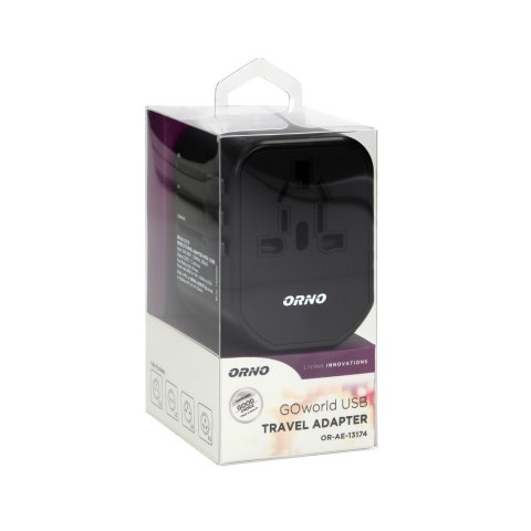 GOworld USB uniwersalny adapter podróżny do ponad 200 krajów świata, 100-240V, 8A, 2 x USB, 5V 2,4A inteligentna identyfikacja GOworld USB uniwersalny adapter podróżny do ponad 200 krajów świata, 100-240V, 8A, 2 x USB, 5V 2,4A inteligentna identyfikacja