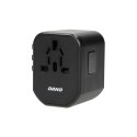 GOworld USB uniwersalny adapter podróżny do ponad 200 krajów świata, 100-240V, 8A, 2 x USB, 5V 2,4A inteligentna identyfikacja GOworld USB uniwersalny adapter podróżny do ponad 200 krajów świata, 100-240V, 8A, 2 x USB, 5V 2,4A inteligentna identyfikacja