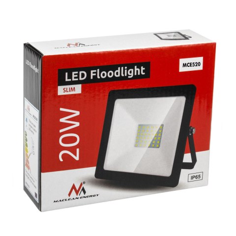 Naświetlacz LED Maclean, slim 20W, 1600lm, barwa ciepła biała (3000K), IP65, MCE520 WW Naświetlacz LED Maclean, slim 20W, 1600lm, barwa ciepła biała (3000K), IP65, MCE520 WW