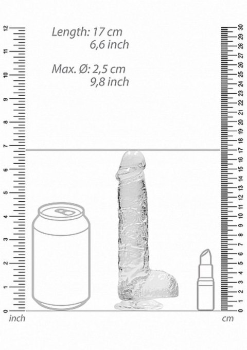 6"" / 15 cm Realistic Dildo With Balls - Transparent 6"" / 15 cm Realistic Dildo With Balls - Transparent