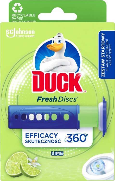 Duck Fresh Discs Lime - Żelowy Krążek Do Toalety 36ml + Aplikator Duck Fresh Discs Lime - Żelowy Krążek Do Toalety 36ml + Aplikator