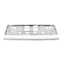 Ramka tablicy rejestracyjnej srebrna metalizowana amio-01170