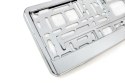 Ramka tablicy rejestracyjnej srebrna metalizowana amio-01170