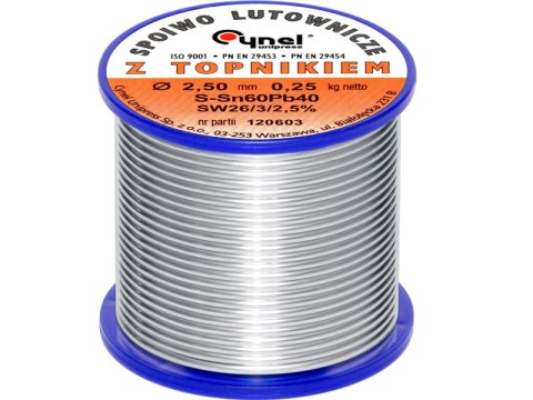 9645# Cyna 2,50/250g/spoiwo lc60-sw26 cynel 9645# Cyna 2,50/250g/spoiwo lc60-sw26 cynel