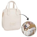 Kosmetyczka organizer na kosmetyki z rączką 17,5x8,5x19cm biała KS128B