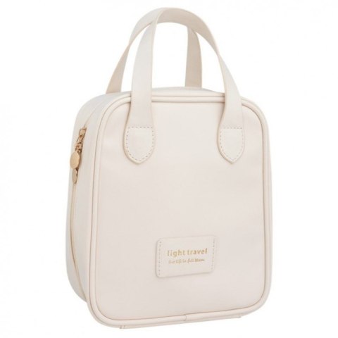 Kosmetyczka organizer na kosmetyki z rączką 17,5x8,5x19cm biała KS128B