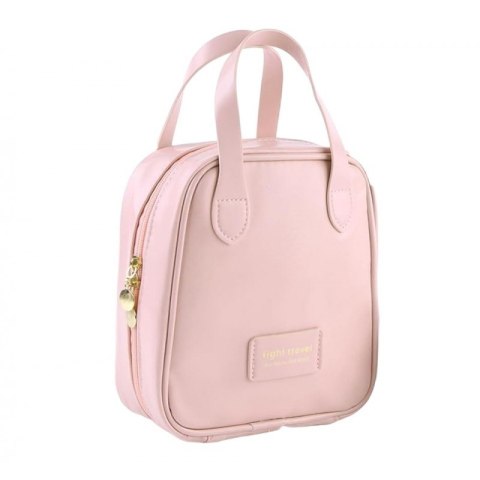 Kosmetyczka organizer na kosmetyki z rączką 17,5x8,5x19cm różowa KS128R