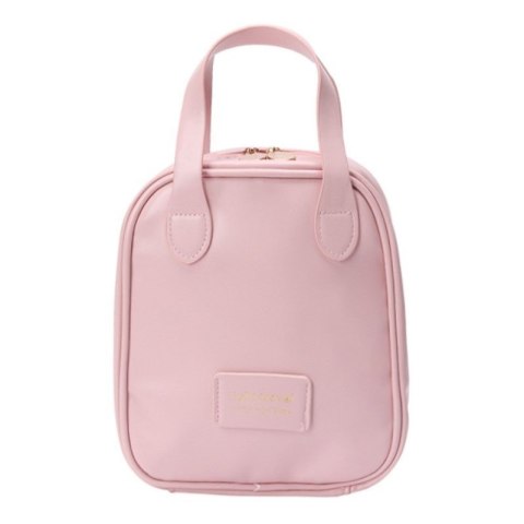 Kosmetyczka organizer na kosmetyki z rączką 17,5x8,5x19cm różowa KS128R