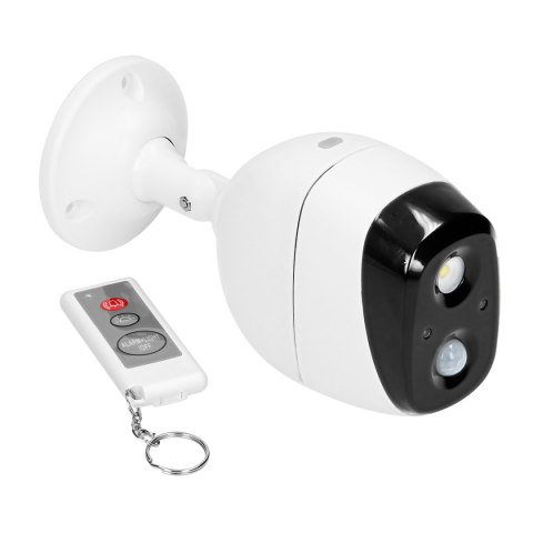 Alarm bezprzewodowy z wbudowaną syreną i sygnalizatorem świetlnym sterowany pilotem, IP44, 5m, bateryjny Alarm bezprzewodowy z wbudowaną syreną i sygnalizatorem świetlnym sterowany pilotem, IP44, 5m, bateryjny