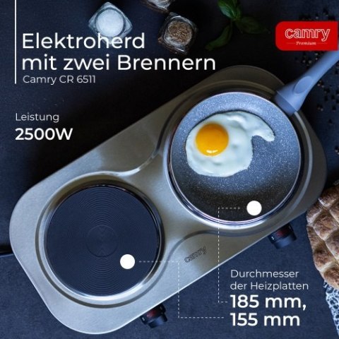 CR 6511 KUCHENKA ELEKT. DWU PALNIKOWA CR 6511 KUCHENKA ELEKT. DWU PALNIKOWA