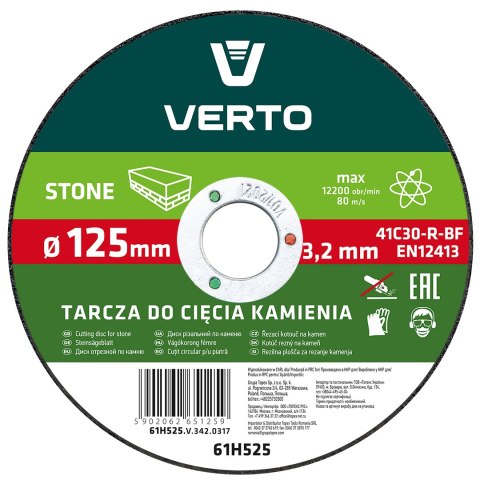 Tarcza tnąca do kamienia 125 x 3.2 x 22.2 mm Tarcza tnąca do kamienia 125 x 3.2 x 22.2 mm