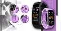 SMARTBAND GIEWONT FIT&GO DUO GW200-8 - BLACK + PASEK TOUCH OF LAVENDER