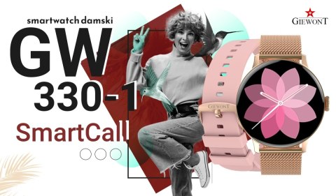 SMARTWATCH GIEWONT SUPERNOVA SMARTCALL GW330-1 ROSE GOLD SHINE/POWDER PINK SMARTWATCH GIEWONT SUPERNOVA SMARTCALL GW330-1 ROSE GOLD SHINE/POWDER PINK