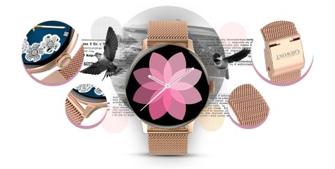 SMARTWATCH GIEWONT SUPERNOVA SMARTCALL GW330-1 ROSE GOLD SHINE/POWDER PINK SMARTWATCH GIEWONT SUPERNOVA SMARTCALL GW330-1 ROSE GOLD SHINE/POWDER PINK