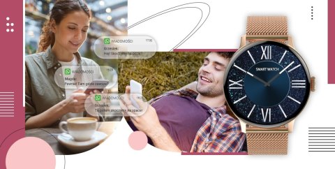 SMARTWATCH GIEWONT SUPERNOVA SMARTCALL GW330-1 ROSE GOLD SHINE/POWDER PINK SMARTWATCH GIEWONT SUPERNOVA SMARTCALL GW330-1 ROSE GOLD SHINE/POWDER PINK