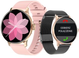 SMARTWATCH GIEWONT SUPERNOVA SMARTCALL GW330-4 BLACK SHINE/POWDER PINK
