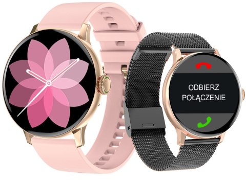 SMARTWATCH GIEWONT SUPERNOVA SMARTCALL GW330-4 BLACK SHINE/POWDER PINK