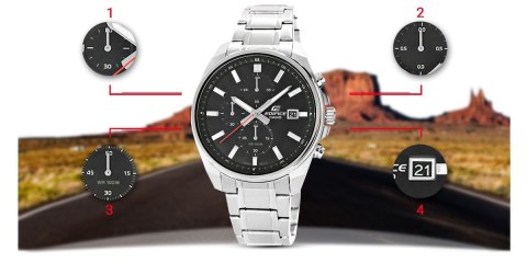ZEGAREK MĘSKI CASIO EDIFICE EFV-610D-1AVUEF 10 BAR + BOX ZEGAREK MĘSKI CASIO EDIFICE EFV-610D-1AVUEF 10 BAR + BOX