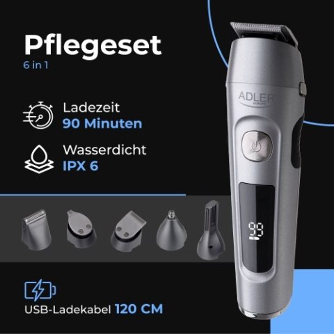 AD 2944 TRYMER - ZESTAW DO PIELĘGNACJI 6 W 1 Z WYŚ. LCD I BAZĄ ŁADUJĄCĄ AD 2944 TRYMER - ZESTAW DO PIELĘGNACJI 6 W 1 Z WYŚ. LCD I BAZĄ ŁADUJĄCĄ