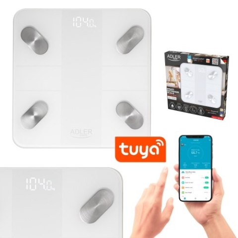 AD 8186 WHITE WAGA ŁAZIENKOWA ANALITYCZNA ? SMART - A PLIKACJA TUYA AD 8186 WHITE WAGA ŁAZIENKOWA ANALITYCZNA ? SMART - A PLIKACJA TUYA
