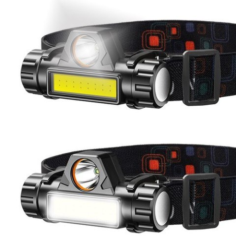 Latarka czołowa LED USB L18371 Latarka czołowa LED USB L18371