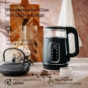 AD 1305 black silver Czajnik elektryczny szklany led z regulacją temperatury 1,7l