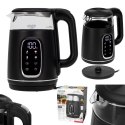 AD 1305 black silver Czajnik elektryczny szklany led z regulacją temperatury 1,7l