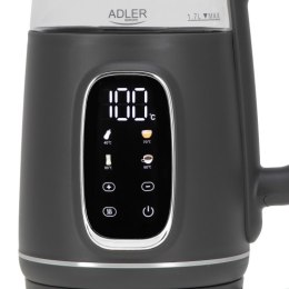 AD 1305 grey Czajnik elektryczny szklany led z regulacją temperatury 1,7l