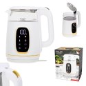 AD 1305 white gold Czajnik elektryczny szklany led z regulacją temperatury 1,7l