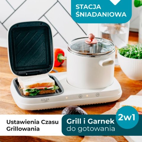 AD 6421 Stacja śniadaniowa 2 w 1 - grill i garnek do gotowania AD 6421 Stacja śniadaniowa 2 w 1 - grill i garnek do gotowania