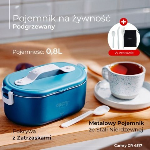 CR 4517 Pojemnik na żywność - podgrzewany - zestaw - metalowy pojemnik + komplet sztućców + woreczek podróżny CR 4517 Pojemnik na żywność - podgrzewany - zestaw - metalowy pojemnik + komplet sztućców + woreczek podróżny