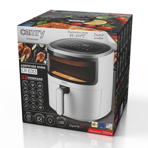 CR 6313 Frytkownica beztłuszczowa - 12 programów 5,0 l - airfryer CR 6313 Frytkownica beztłuszczowa - 12 programów 5,0 l - airfryer