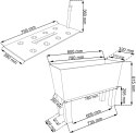 Doniczka z wkładem Rato Case High DRTC800H antracyt