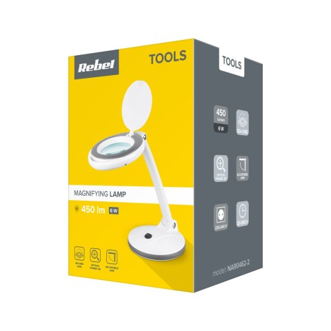 Lampa z lupą na stół 5D 6W Rebel (30x2835 SMD) Lampa z lupą na stół 5D 6W Rebel (30x2835 SMD)