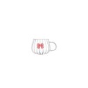 Szklanka ryflowana tulips z kokardką do kawy, drinków 1szt 350ml SZK158