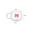 Szklanka ryflowana tulips z kokardką do kawy, drinków 1szt 350ml SZK158