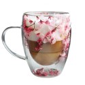 Szklanka termiczna z kwiatami w środku 300ml 1szt SZK101